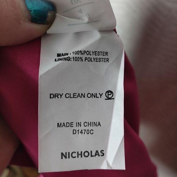 BHLDN NICHOLAS Fuschia Pink Midi Pencil Dress Sz 0 - Picture 3 of 8